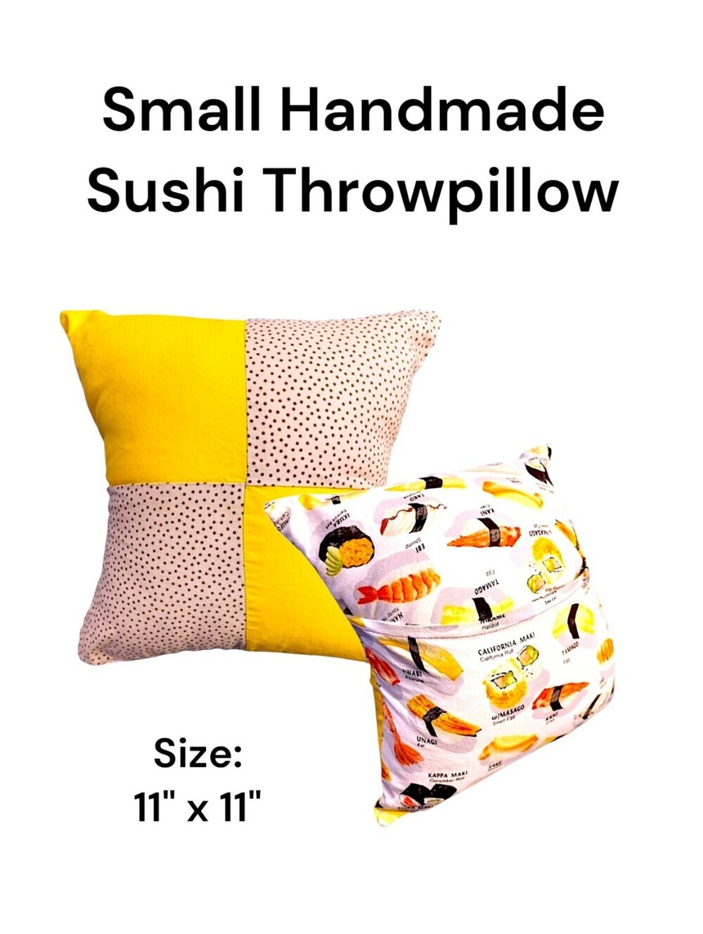 Mini Handmade Sushi Throwpillow
